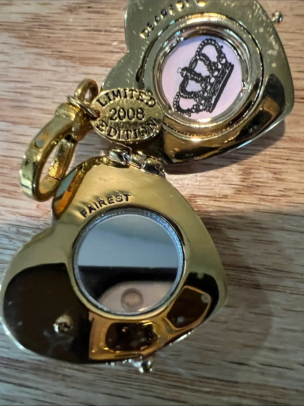 Juicy Couture Pink Heart Locket Necklace with Gold-Tone Accents - Picture 4 of 7